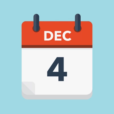 Calendar icon showing 4th December