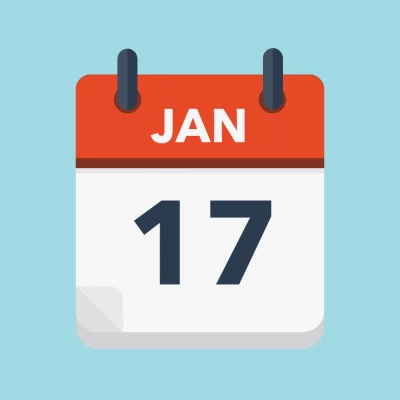 Calendar icon showing 17th January